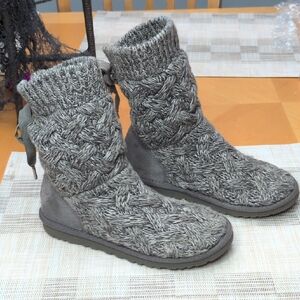 UGG Women's Braided Knit Boots in Gray